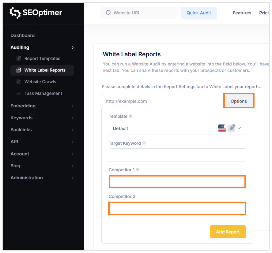 Add Competitors